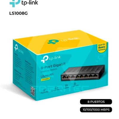 Switch TP-Link LS1008G 8 Bocas Gigabit Carcasa Negra