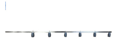 Asta para cerca electrica c/6 aisladores ACERO INOXIDABLE