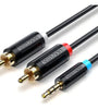 Cable plug Spika 3.5" a 2 RCA BCLBH 2 Metros. Vention