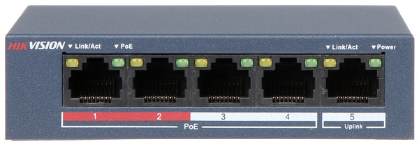 Switch Hikvision DS-3E0105P-E 4 Bocas PoE