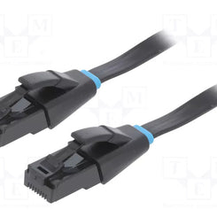 Patchcord Vention 2 Metros IBABH Negro FLAT Cat 6.