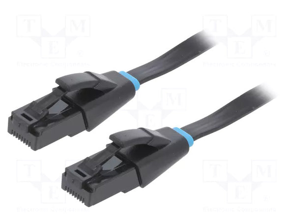 Patchcord Vention 2 Metros IBABH Negro FLAT Cat 6.