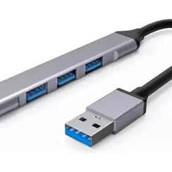 HUB Rocketek 4 Puertos USB Plateado T809