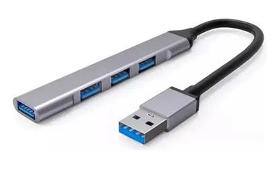 HUB Rocketek 4 Puertos USB Plateado T809