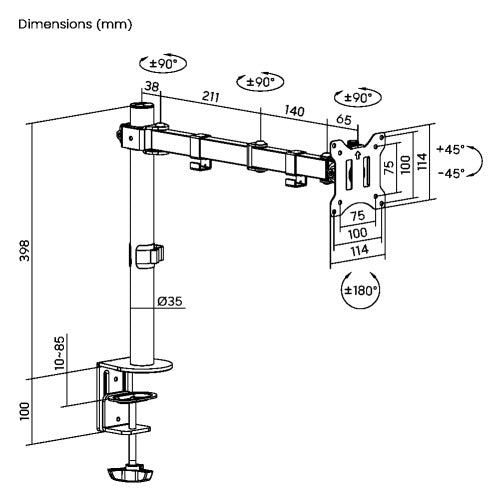 Soporte para Monitor Bratek 17-32"