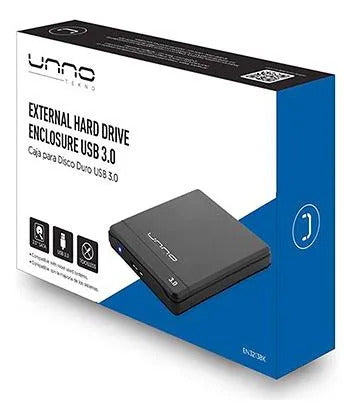 Gabinete UNNO para Disco Duro Solido 2.5" USB 3.0