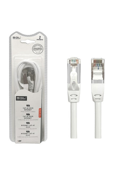 Cable Ethernet SGL Cat6 RJ45 de 2 m, color blanco