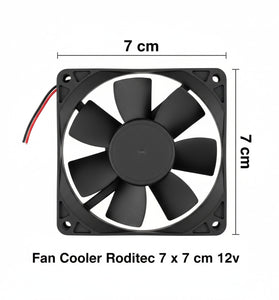 Fan Cooler Roditec 7 x 7 cm 12v