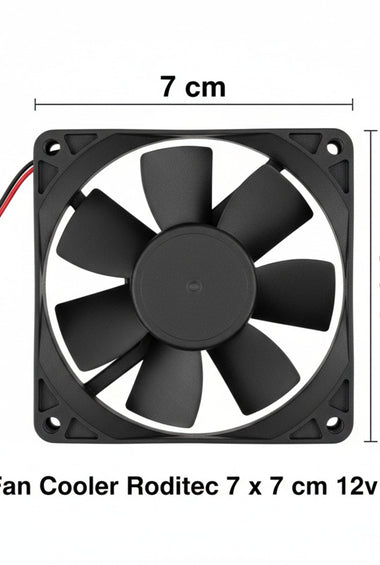 Fan Cooler Roditec 7 x 7 cm 12v