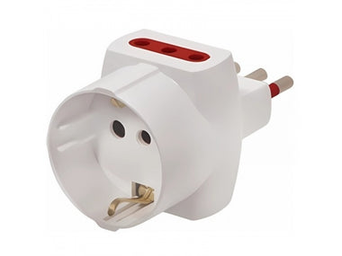 Adaptador Ficha Conatel Shucko a 2 Modular 3 en Línea