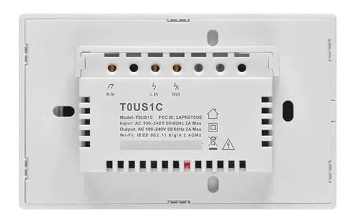 Interruptor de Pared Wi-Fi Sonoff T0US1C 1 Botones