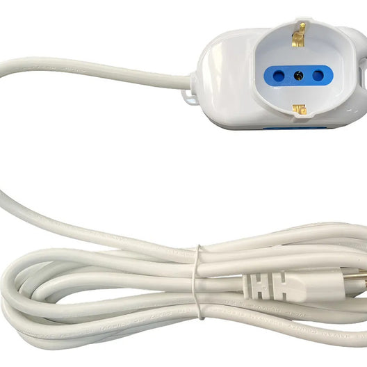 Zapatilla Fupesa 1 Schuko 2 Tomas Tres En Linea 3 Mts Blanco