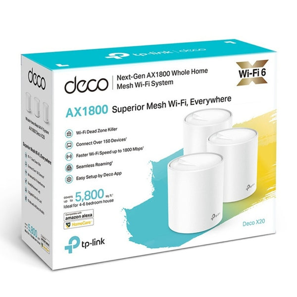 Router Mesh TP-Link Deco X20 AX1800 Pack 3 Unidades
