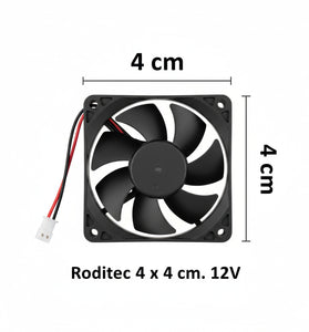 Fan Cooler Roditec 4 x 4 cm. 12v