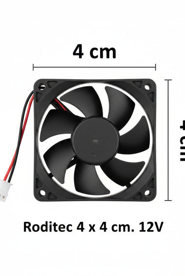 Fan Cooler Roditec 4 x 4 cm. 12v