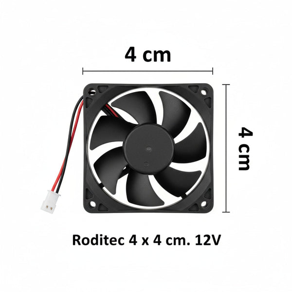 Fan Cooler Roditec 4 x 4 cm. 12v