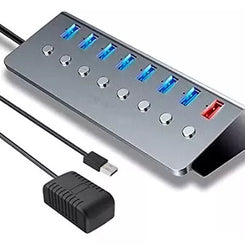 Hub USB 8 puertos 3.0 con alimentación Rocketek