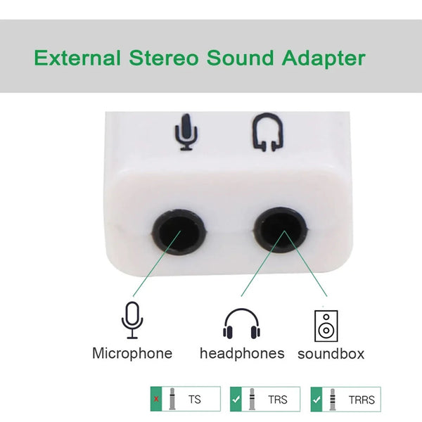 Tarjeta de sonido USB 5H con cable Roditec