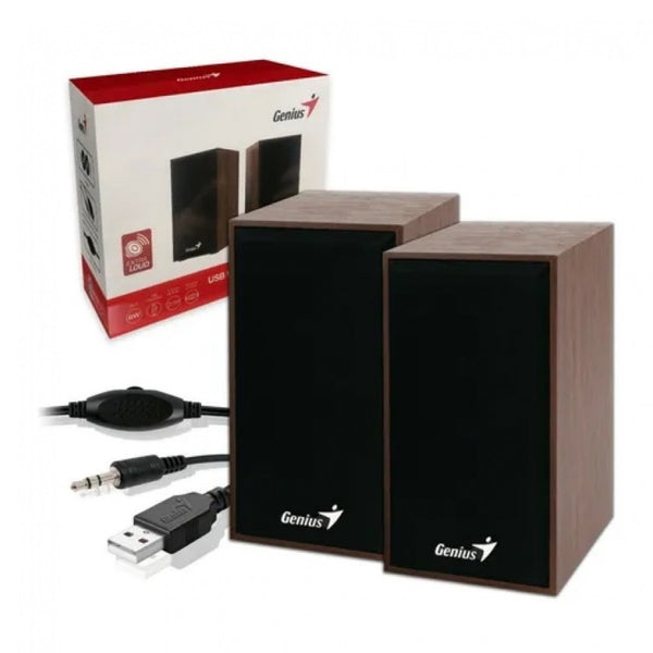Parlantes Genius SP-HF180 6W USB Madera