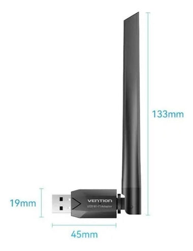 Adaptador Wi Fi de Doble Banda USB AC650 KDTB0 Vention