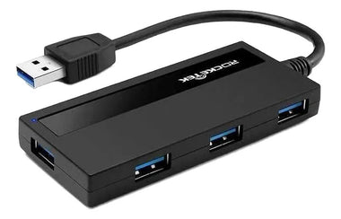 HUB Rocketek HU4P 4 Puertos 3.0 Negro