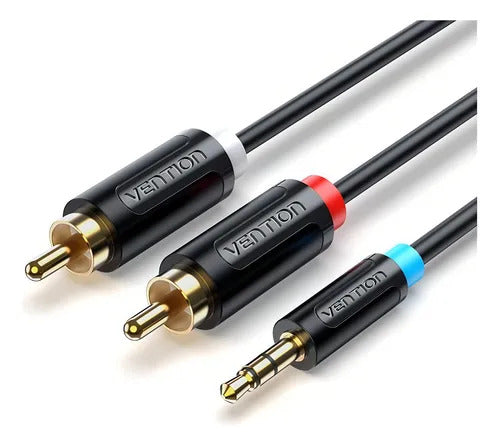 Cable plug Spika 3.5" a 2 RCA BCLBD 0.50 Mts. Vention