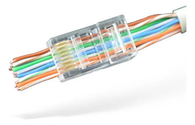 Conector RJ45 PLASTICO Pass trough Innova CAT 5E 100 unidade