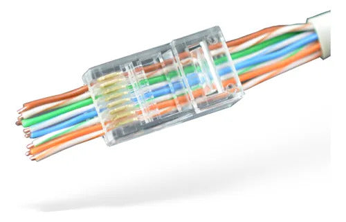 Conector RJ45 PLASTICO Pass trough Innova CAT 5E 100 unidade