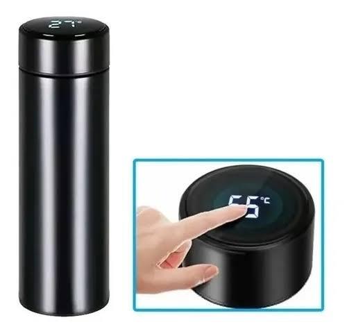 Termo 500 Ml Con Indicador Digital De Temperatura Negro