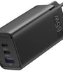 Cargador Vention 65w 3 puertos USB (C+C+A) FEDB0-EU