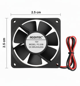 Fan Cooler Roditec 2,5 x 2,5 cm 12v