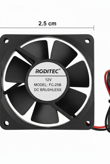 Fan Cooler Roditec 2,5 x 2,5 cm 12v