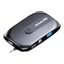 KVM USB VGA 2 Puertos Unnlink c/ botón selector