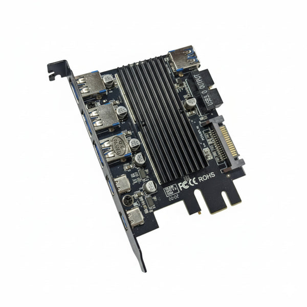 Hub Interno Rocketek HC425 USB 3.0 3 Puertos + 2 USB 3.1