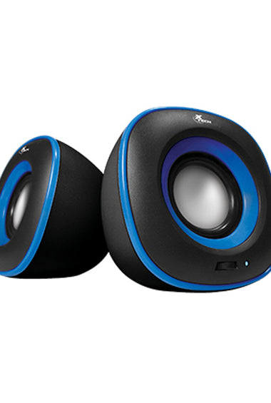 Parlante Xtech XTS-115 2.0 3.5mm/USB 6W Azul