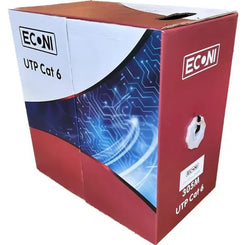 Cable UTP ECONI CAT 6 Bobina 305 Metros CCA Exterior