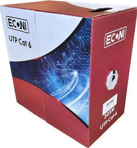 Cable UTP ECONI CAT 6 Bobina 305 Metros CCA Exterior