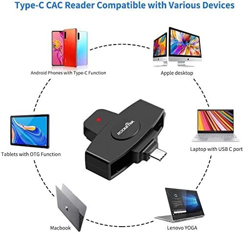 Lector de Cédula de Identidad Rocketek CSCR3 USB C