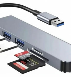 Hub USB 3.0 5 en 1 (con lector de memoria)