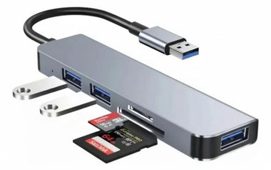 Hub USB 3.0 5 en 1 (con lector de memoria)