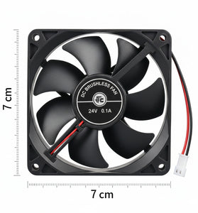 Fan Cooler Roditec 7 x 7 cm 24v