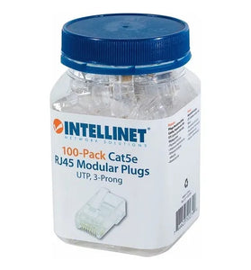 Conector RJ-45 Cat 5E Intellinet x 100 unidades