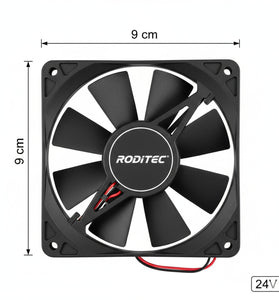 Fan Cooler Roditec 9 x 9 cm 24v