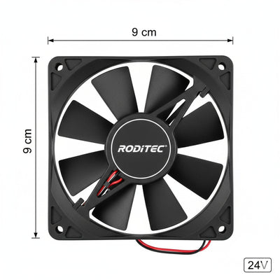 Fan Cooler Roditec 9 x 9 cm 24v