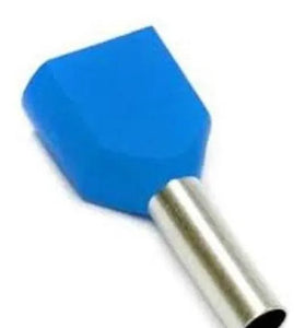 Conector Eléctrico Doble Pino 2,5mm Color Azul