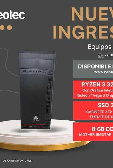 PC RYZEN 3 3200| BIOSTAR 520 | 8Gb | 240Gb | ARKTEK