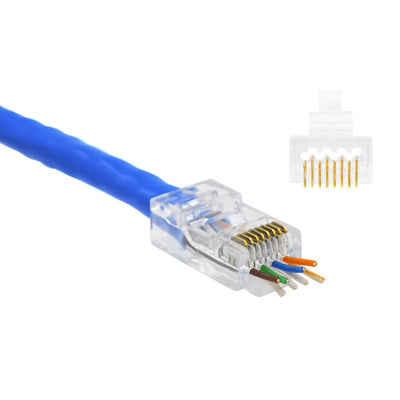 Conector RJ45 PLASTICO Pass trough Innova CAT 6A 100 unidade