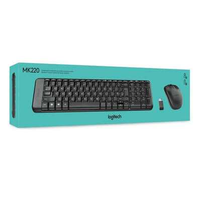Teclado y Mouse Logitech Inalambrico MK220