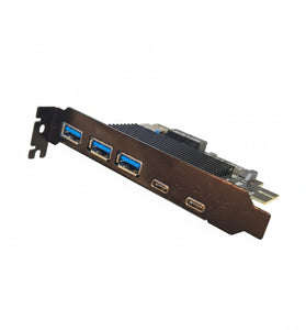Hub Interno Rocketek HC425 USB 3.0 3 Puertos + 2 USB 3.1