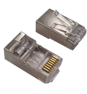 Conector RJ45 Pass trough CAT 6A 100 unidades BLINDADO